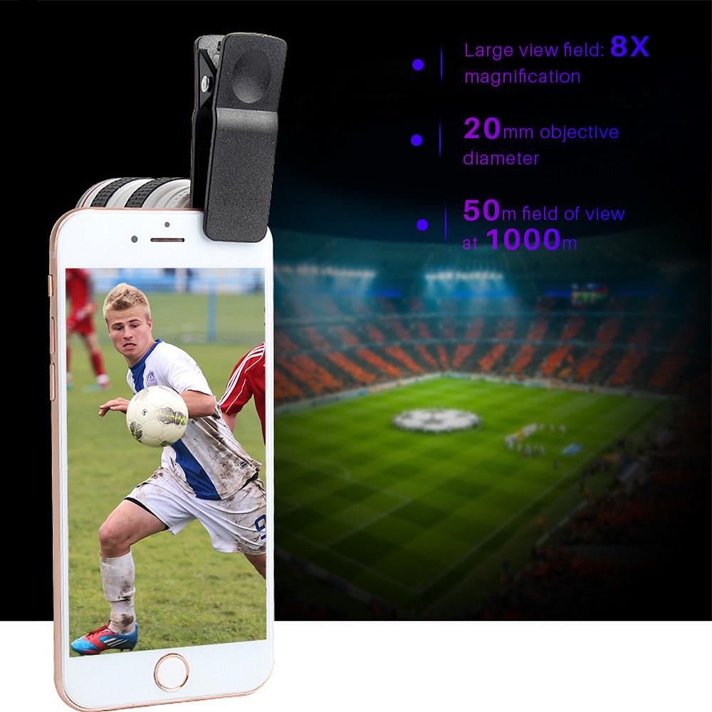 HD Optical Zoom Smartphone Lens with Universal Mobile Phone Clip - Shop Market Deals