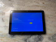 Rhino T8 32GB unlocked tablet with a sleek design, shown with the device turned on displaying the home screen.