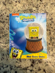 Spongebob mini snow globe featuring Spongebob Squarepants character with snowy scene inside, made by Shop Market Deals.