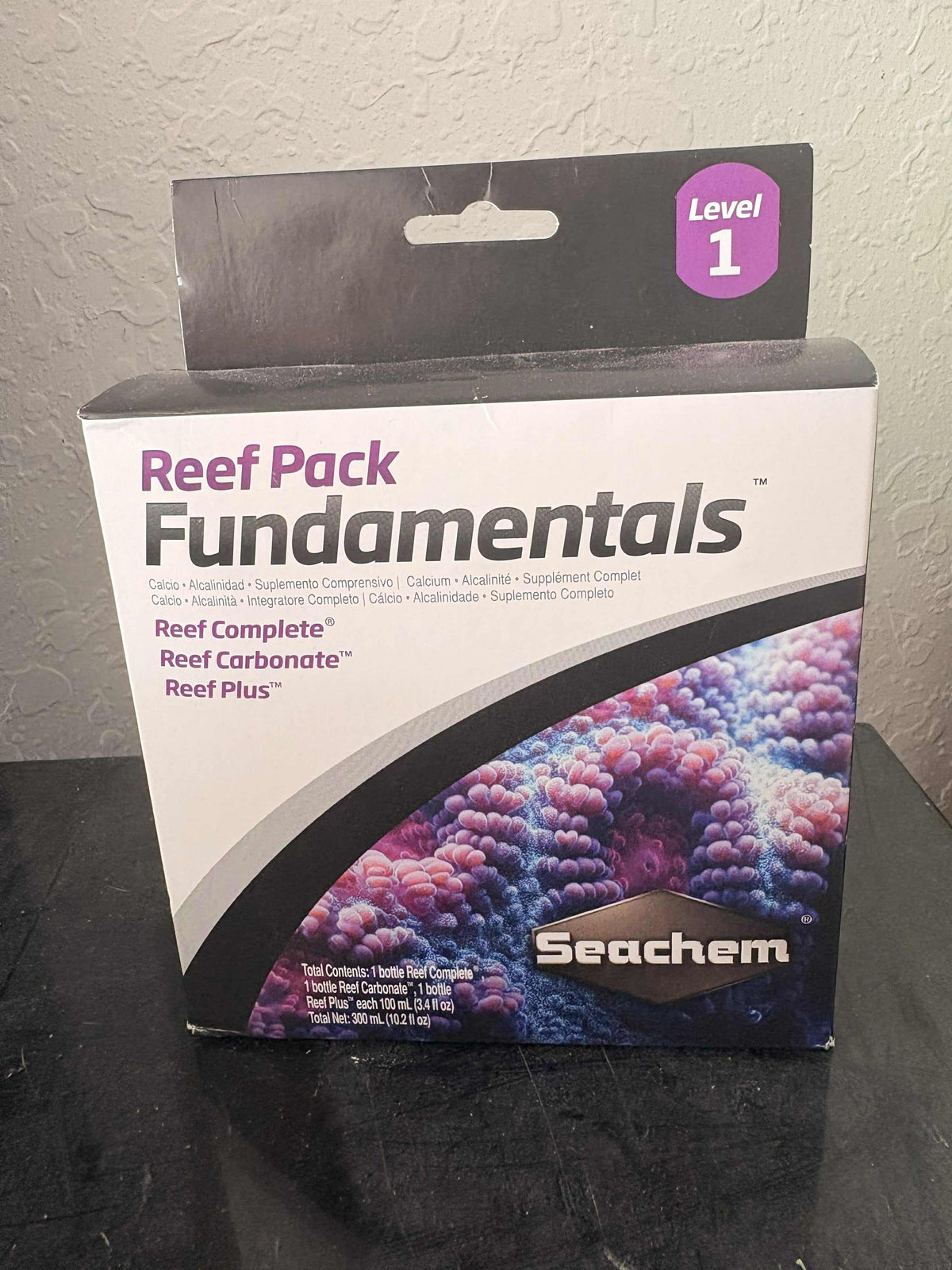 Seachem Reef Pack Fundamentals fish and aquatic life reef water treatment bottle by Retro Aquatics, 3.3 oz.