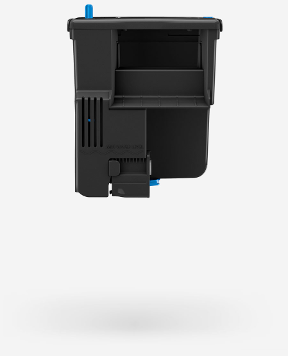 Seachem Tidal Filter for aquariums showing the sleek black filter unit with adjustable flow control and mounting hardware.