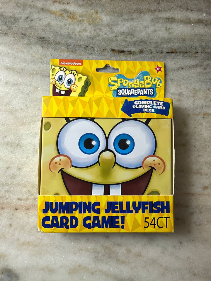SpongeBob Jumping Jellyfish 54-card game packaging