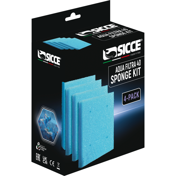 Sicce Aqua Filtra 40 Sponge Kit, 4 Pack