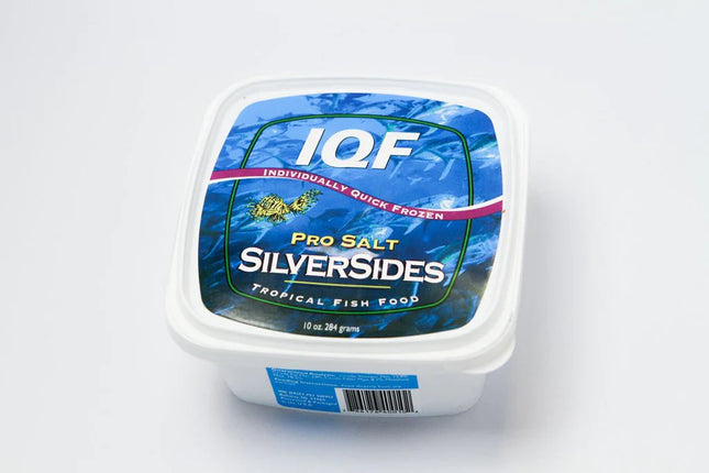 Frozen Pro Salt Silversides, high-quality IQF seafood fillets with shiny, silver skin ready for cooking or processing.