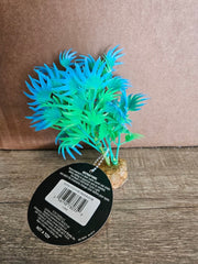 Aquarium decorations by Retro Aquatics, assorted underwater-themed pieces on display