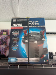 Fluval FX6 high-performance aquarium canister filter in black, shown against a plain background
