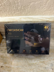 Shop Market Deals dashcam front view, compact dash camera with wide-angle lens for vehicle recording and safety.