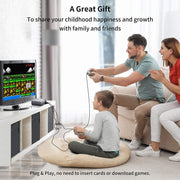 Mini vintage retro TV game console from Shop Market Deals, anniversary edition with classic gaming controllers and colorful design.